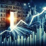 An image that accurately depicts the concept of new investment options emerging as a result of decreased returns on a popular government bond. It could be a financial graphic, with lines and bar graphs showing the falling rates of the bond juxtaposed with the dynamic rise of alternative investments. In this high-definition representation, ensure to emphasize the idea of opportunity in financial adversity, possibly using symbols such as doors opening or arrows moving upwards.